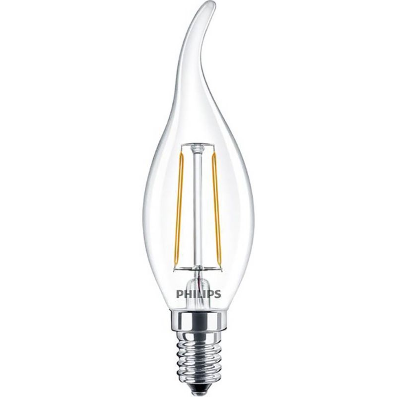 Foto van Philips lighting 37759200 led-lamp energielabel e (a - g) e14 kaars windlicht 2 w = 25 w warmwit (ø x l) 35 mm x 123 mm 1 stuk(s)