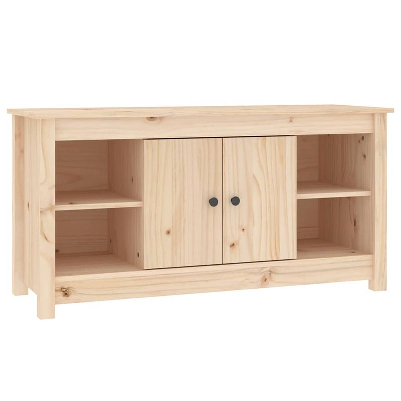 Foto van The living store tv-kast massief grenenhout - 103 x 36.5 x 52 cm