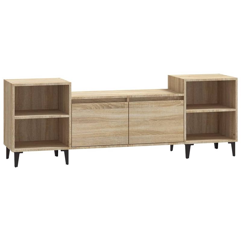 Foto van The living store televisiekast tv standaard - 160 x 35 x 55 cm - sonoma eiken