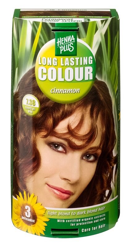 Foto van Hennaplus 7.38 cinnamon long lasting colours 100ml