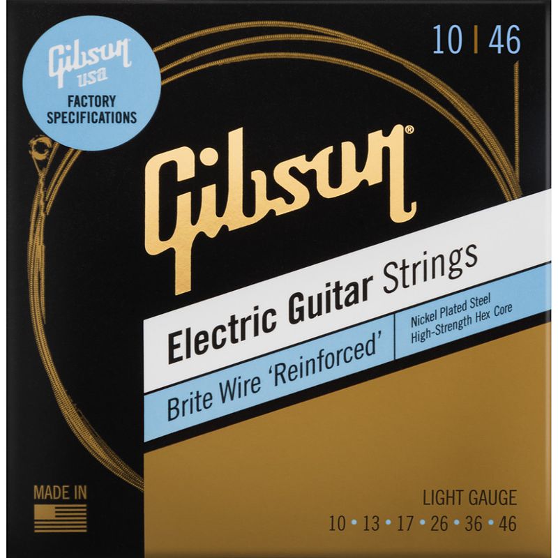 Foto van Gibson brite wire reinforced light snarenset voor elektrische gitaar