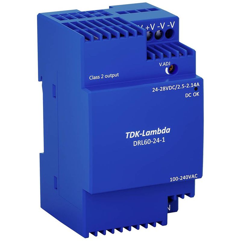 Foto van Tdk-lambda drl60-24-1 din-rail netvoeding 24 v 2.5 a 60 w