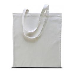 Foto van Basic katoenen schoudertasje in het wit 38 x 42 cm - schoudertas