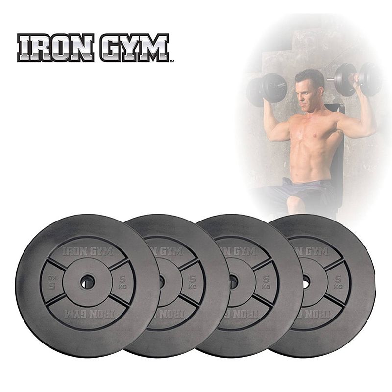 Foto van Iron gym 20 kg schijven set, 4 x 5kg - 25 mm