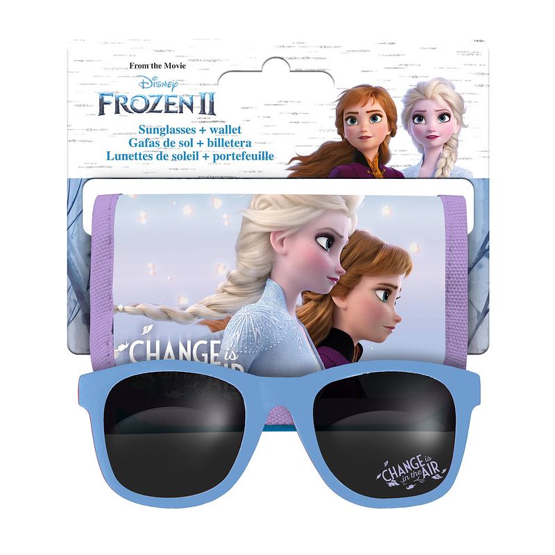 Foto van Disney portemonnee met zonnebril frozen ii blauw 2-delig