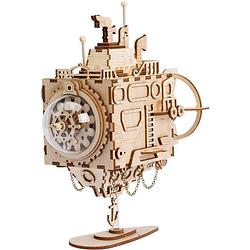 Foto van Robotime onderzeeër am680 - houten modelbouw - muziekdoos - steampunk - diy