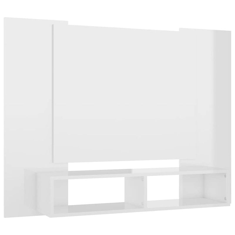 Foto van Vidaxl tv-wandmeubel 120x23,5x90 cm spaanplaat hoogglans wit