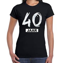 Foto van 40 jaar verjaardag cadeau t-shirt zwart voor dames xl - feestshirts