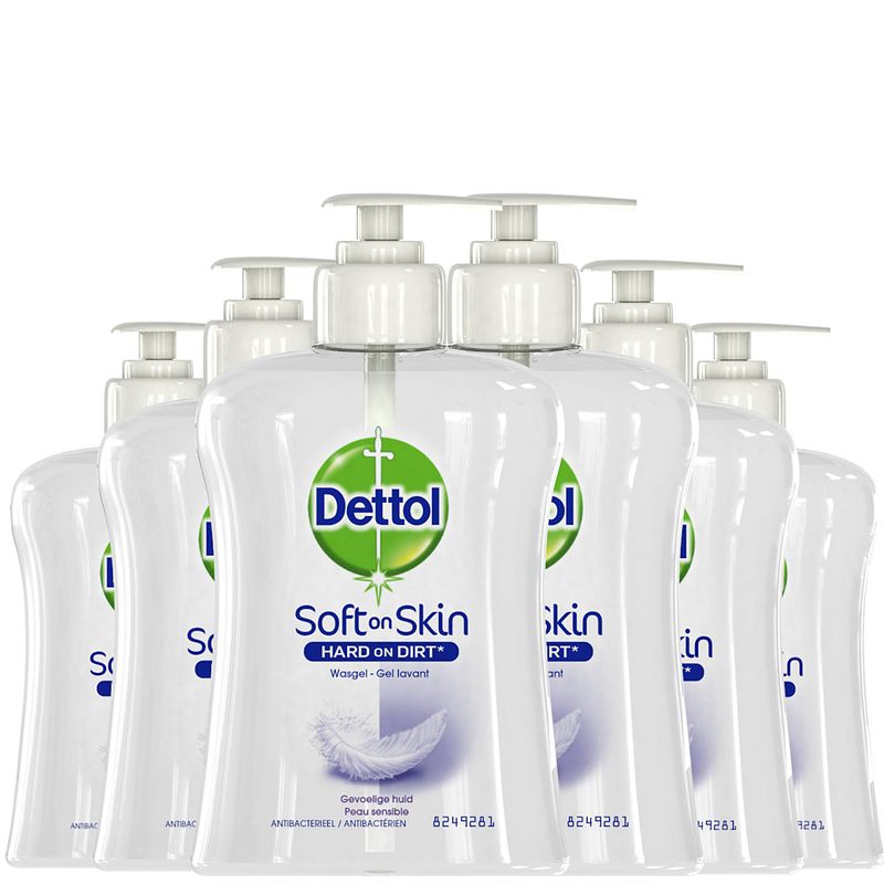 Foto van Dettol handzeep - gevoelige huid - 250ml x6