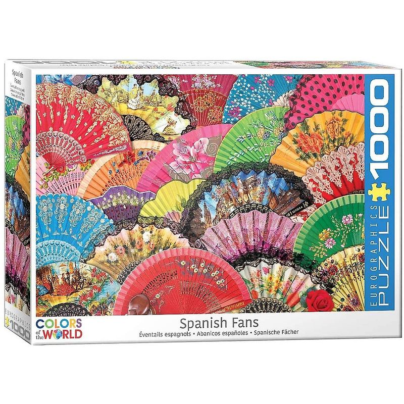 Foto van Eurographics colors of the world puzzel spaanse waaiers - 1000 stukjes