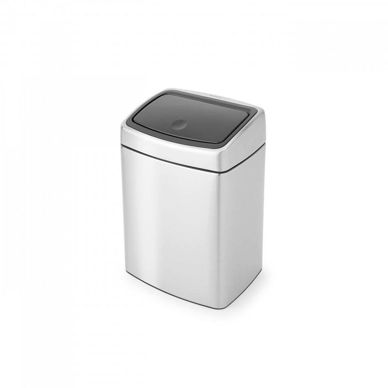 Foto van Brabantia touch bin wandafvalemmer 10 liter met kunststof binnenemmer - matt steel fingerprint proof