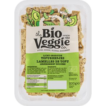 Foto van The bio veggie co. licht gekruide tofureepjes 200g bij jumbo