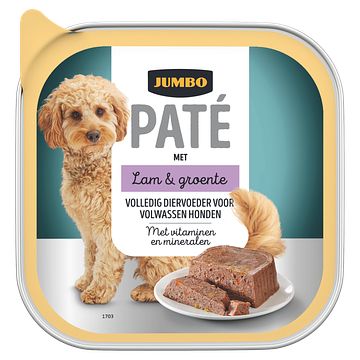 Foto van Jumbo pate met lam & groente 300g