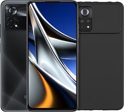 Foto van Xiaomi poco x4 pro 128gb zwart + bluebuilt soft case back cover zwart