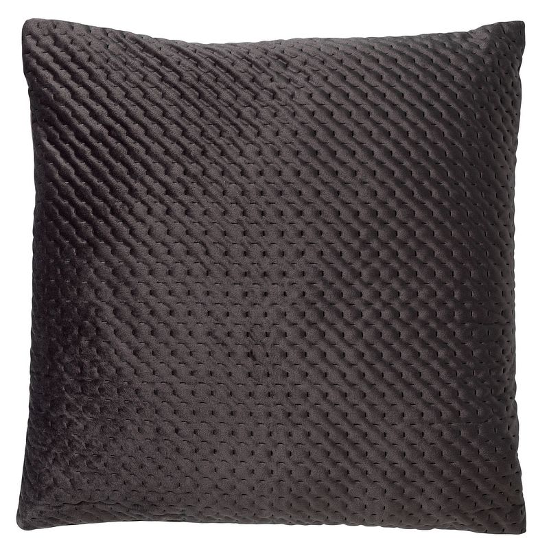 Foto van Dutch decor duko - kussenhoes velvet charcoal grey 45x45 cm - grijs - grijs