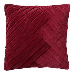 Foto van Dutch decor gidi - sierkussen velvet 45x45 cm merlot - rood - rood