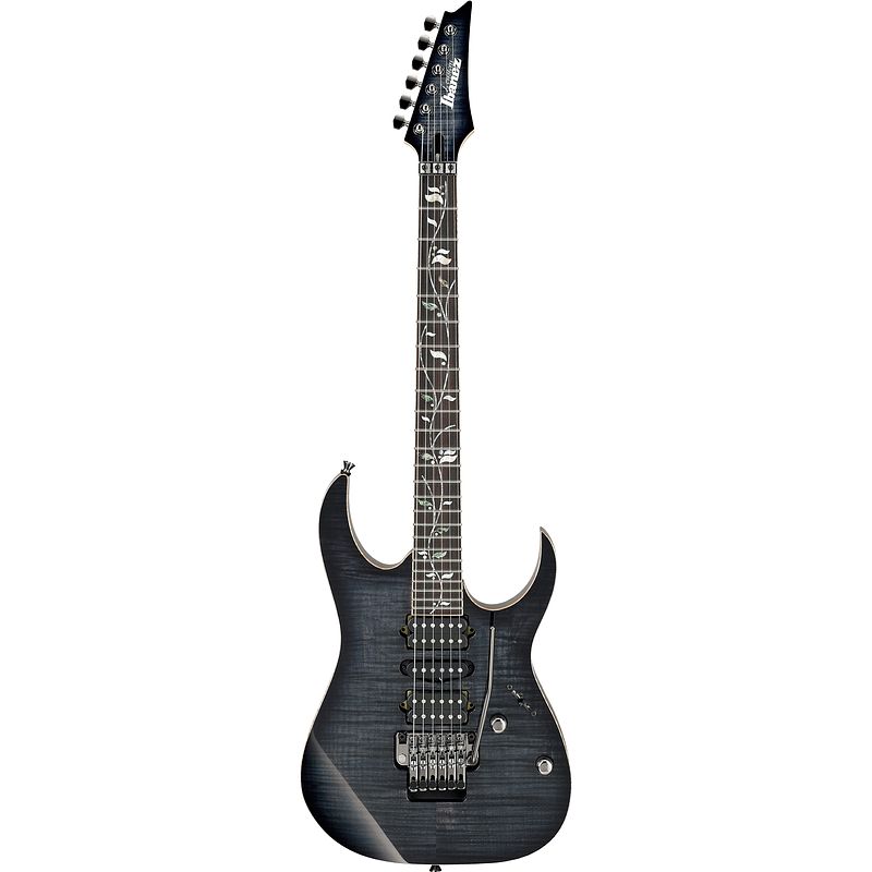 Foto van Ibanez j.custom rg8570z black rutile met koffer