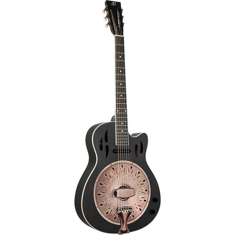 Foto van Ortega americana series rrg40ce-dbk resonator guitar elektrisch-akoestische resonatorgitaar