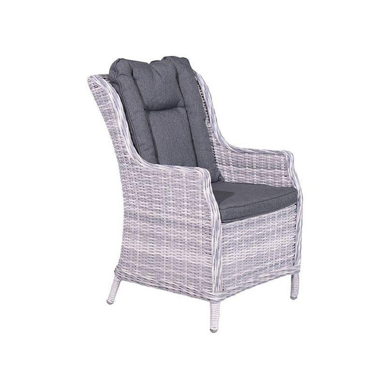 Foto van Garden impressions marbelle lounge dining stoel wicker cloudy grey