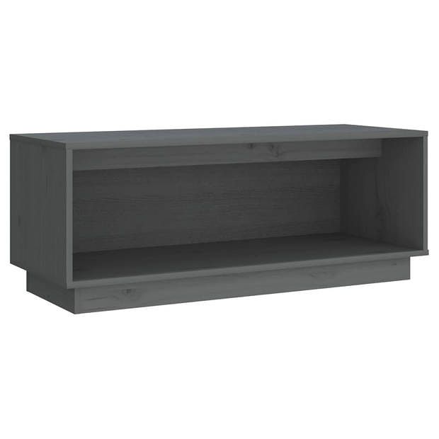 Foto van Vidaxl tv-meubel 90x35x35 cm massief grenenhout grijs