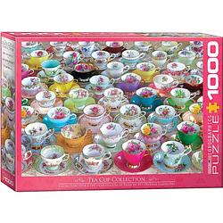 Foto van Eurographics puzzel tea cups collection - 1000 stukjes