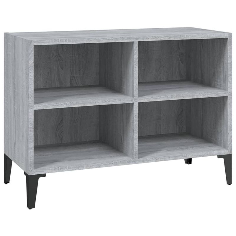 Foto van The living store tv-meubel - grijs sonoma eiken - 69.5 x 30 x 50 cm - stabiel en ruimtelijk tv-dressoir