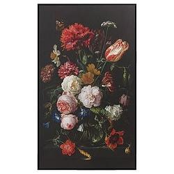 Foto van Schilderij stilleven met bloemen - multikleur - 118x70 cm - leen bakker