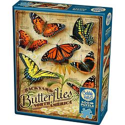 Foto van Cobble hill legpuzzel backyard butterflies 500 stukjes