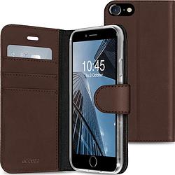 Foto van Accezz wallet case voor apple iphone se (2022 / 2020) / 8 / 7 / 6(s) telefoonhoesje bruin