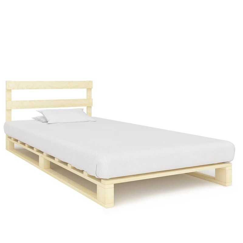 Foto van Vidaxl bedframe pallet massief grenenhout 90x200 cm