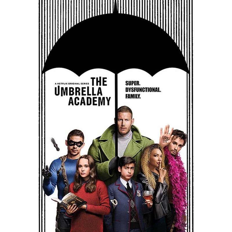 Foto van Pyramid the umbrella academy super dysfunctional family poster 61x91,5cm yourdecoration.nl