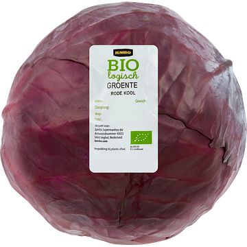 Foto van Jumbo rode kool biologisch 34 personen 1kg