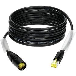 Foto van Klotz cp6er1p patchkabel cat7 s/ftp ø 6.3mm zwart 1 m