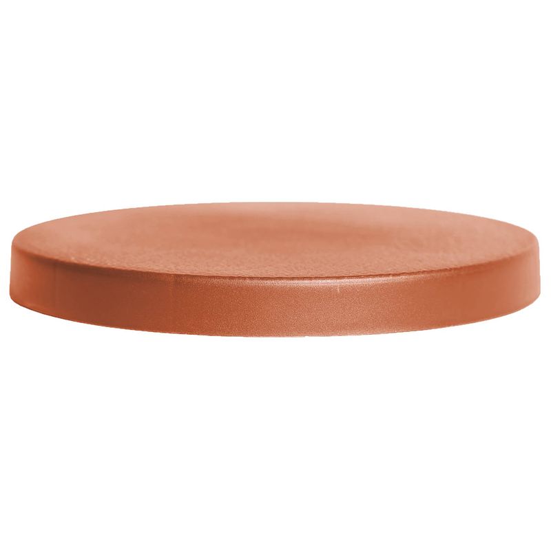 Foto van Planten trolley/multiroller rond terracotta kunststof 30 cm - planten onderzetter