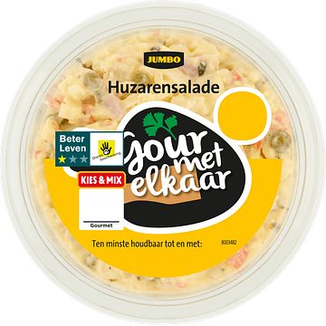 Foto van Jumbo gourmet elkaar huzarensalade 225g aanbieding bij jumbo | 3 schalen