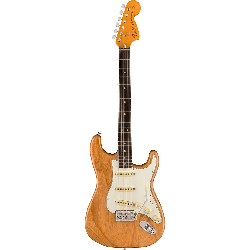 Foto van Fender american vintage ii 1973 stratocaster mn aged natural elektrische gitaar met koffer