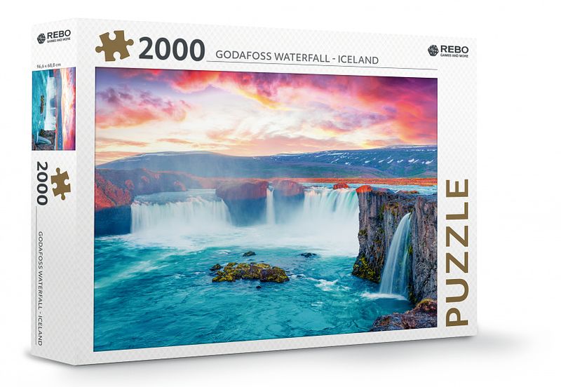 Foto van Rebo productions legpuzzel godafoss waterfall 2000 stukjes