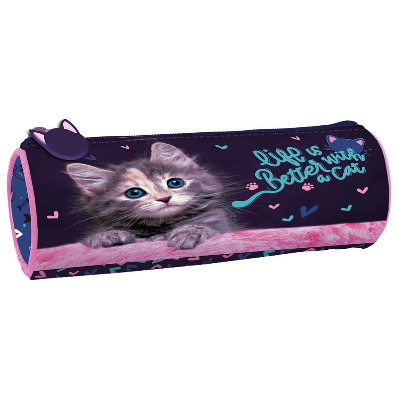 Foto van Backup etui kitten - 21 x 7 cm - polyester