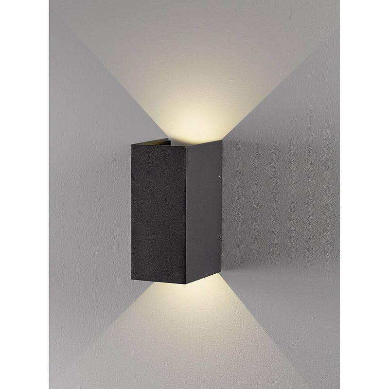 Foto van Nordlux norma 77611010 led-buitenlamp (wand) energielabel: f (a - g) led led vast ingebouwd 6 w antraciet