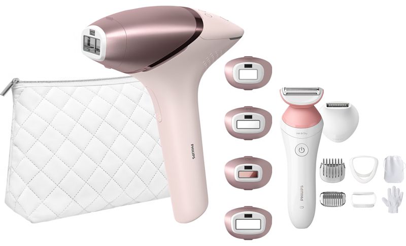 Foto van Philips lumea 9000 series bri958/00 + philips brl146/00 ladyshave