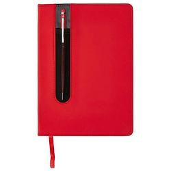 Foto van Xd collection notitieboek met pen 20,3 x 16 cm papier rood