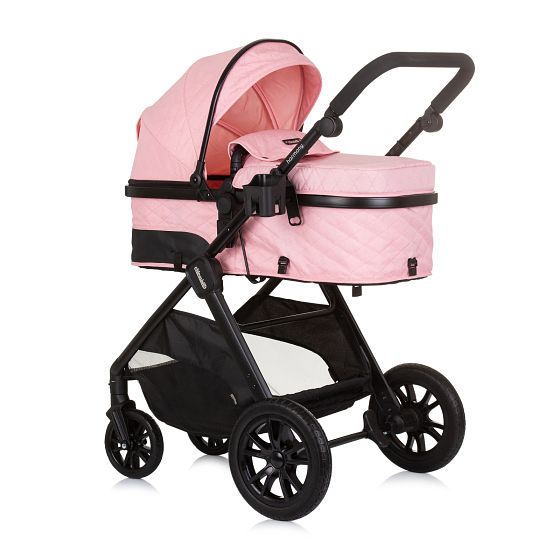 Foto van Chipolino harmony opvouwbare 3 in 1 kinderwagen met luiertas flamingo