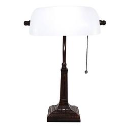 Foto van Clayre & eef witte bureaulamp wit 26*16*40 cm e27/max 1*40w 5ll-5686