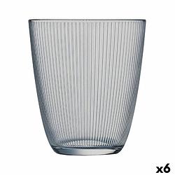 Foto van Glas luminarc concepto stripy grijs glas 310 ml (6 stuks)