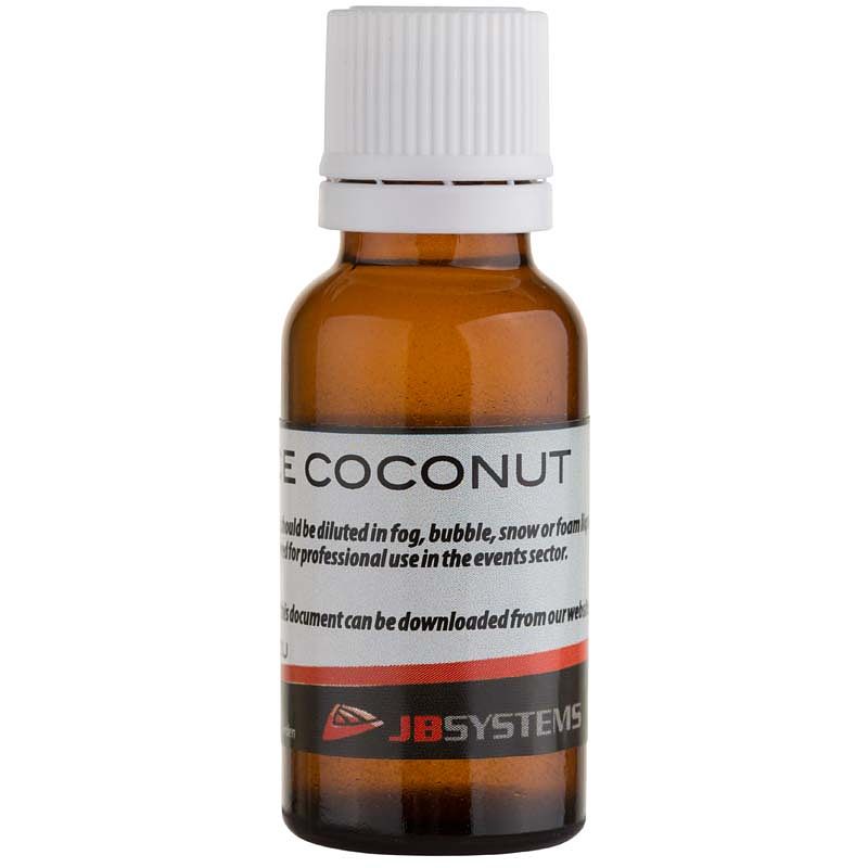 Foto van Jb systems fragrance - coco geurvloeistof voor rookmachines kokosnoot 20ml