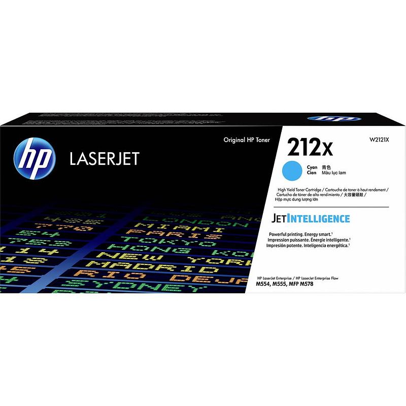 Foto van Hp 212x w2121x toner single cyaan 10000 bladzijden origineel toner