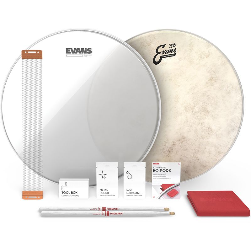 Foto van Evans calftone snare tune up kit 14 inch onderhoudskit voor snaredrums (jazz, orkest, big band)