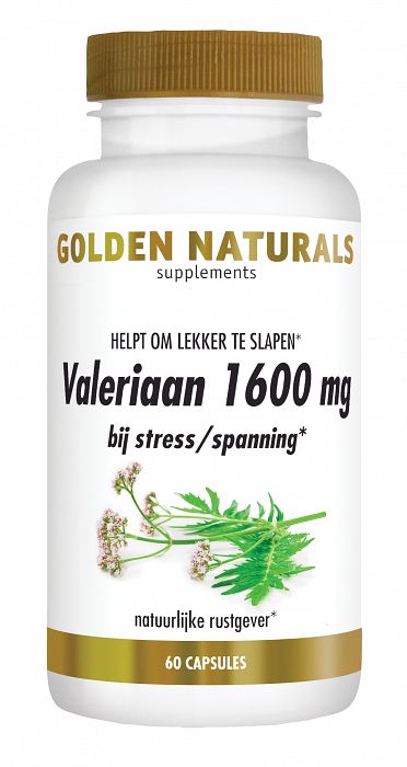 Foto van Golden naturals valeriaan 1600mg capsules