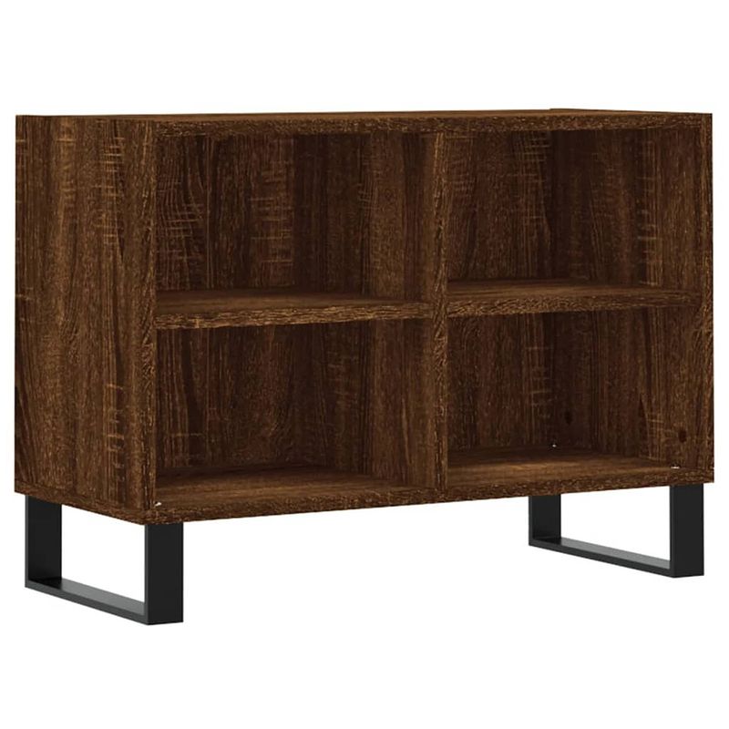 Foto van The living store tv-meubel - tv-kast - 69.5 x 30 x 50 cm - bruineiken - stevig hout - voldoende opbergruimte