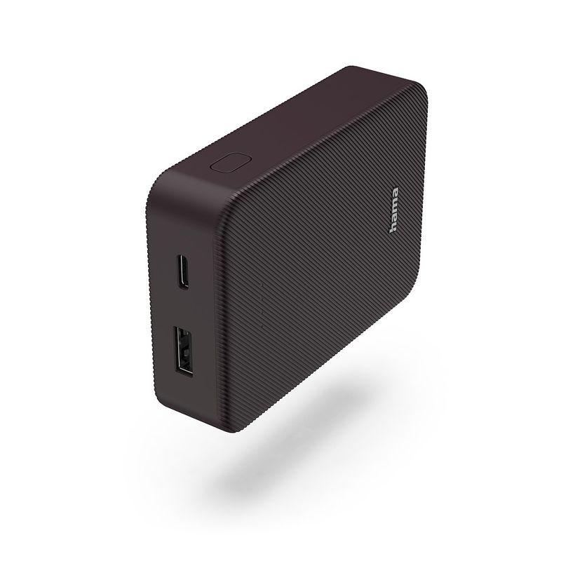 Foto van Hama colour 10 power pack 10000 mah 2 outputs:usb-c usb-a powerbank paars